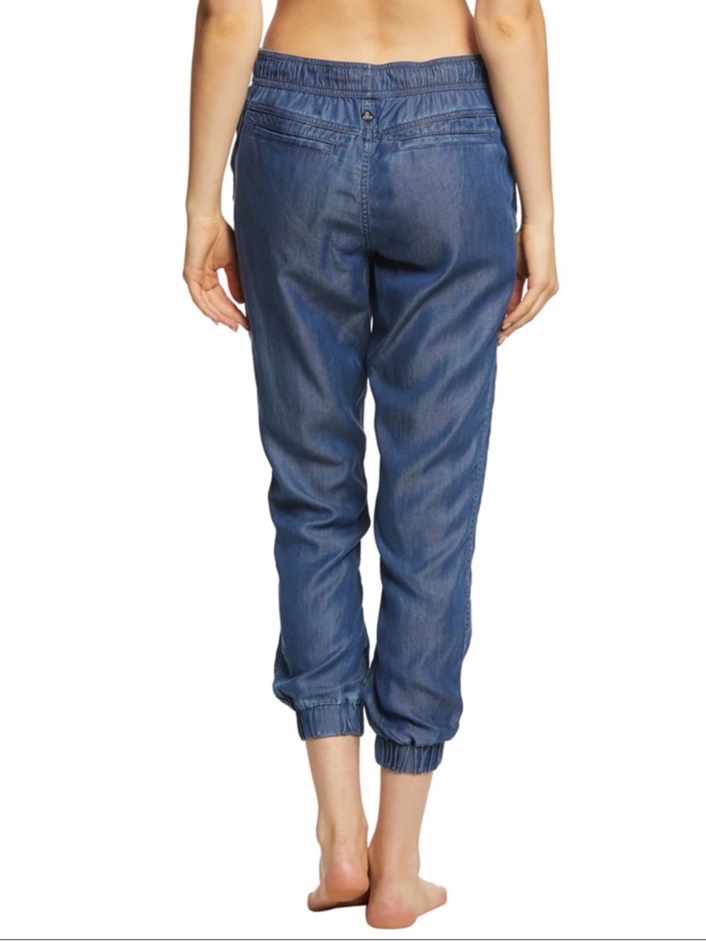 Prana Women’s X Small Aberdeen Crop Joggers Pants XS Blue Lenzing Tencel prAna - Picture 6 of 16
